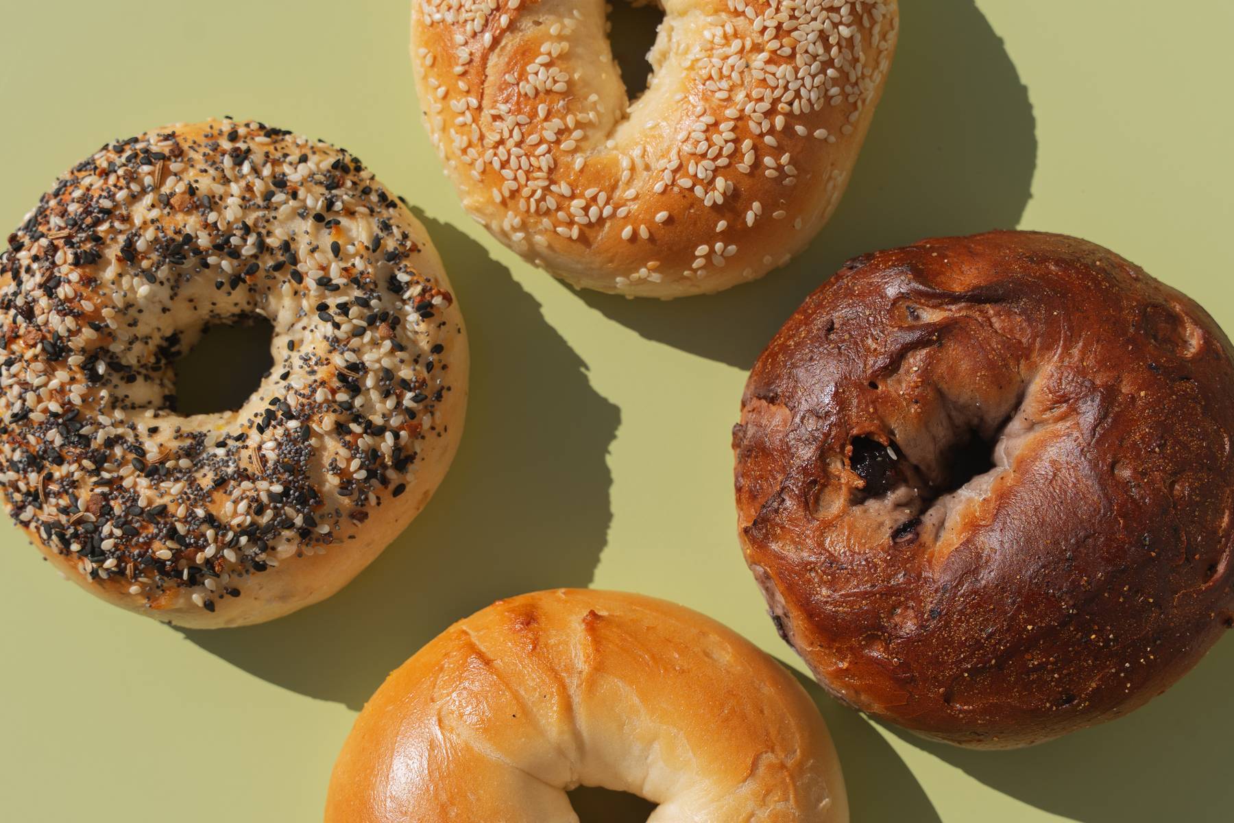 Everything and sesame bagels