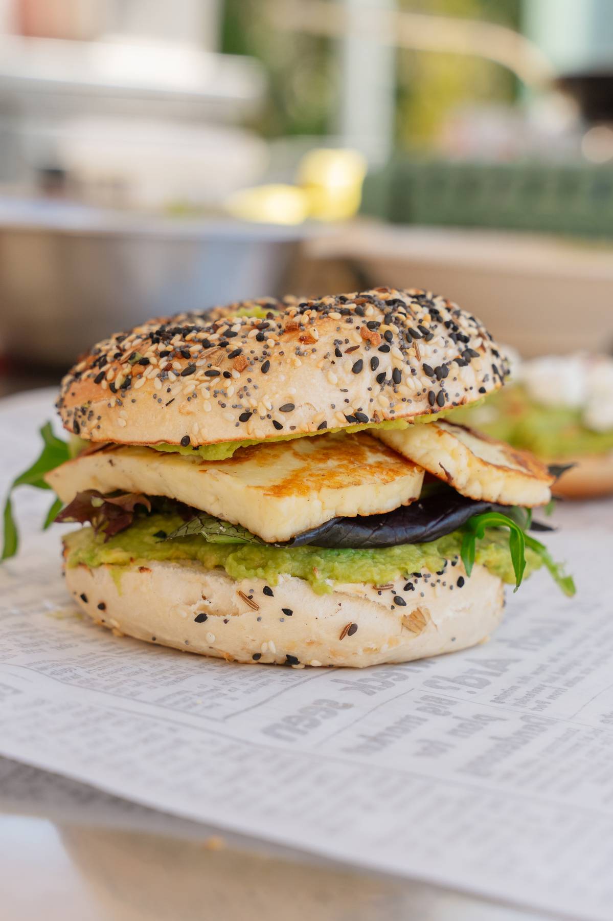 The Halloumi bagel